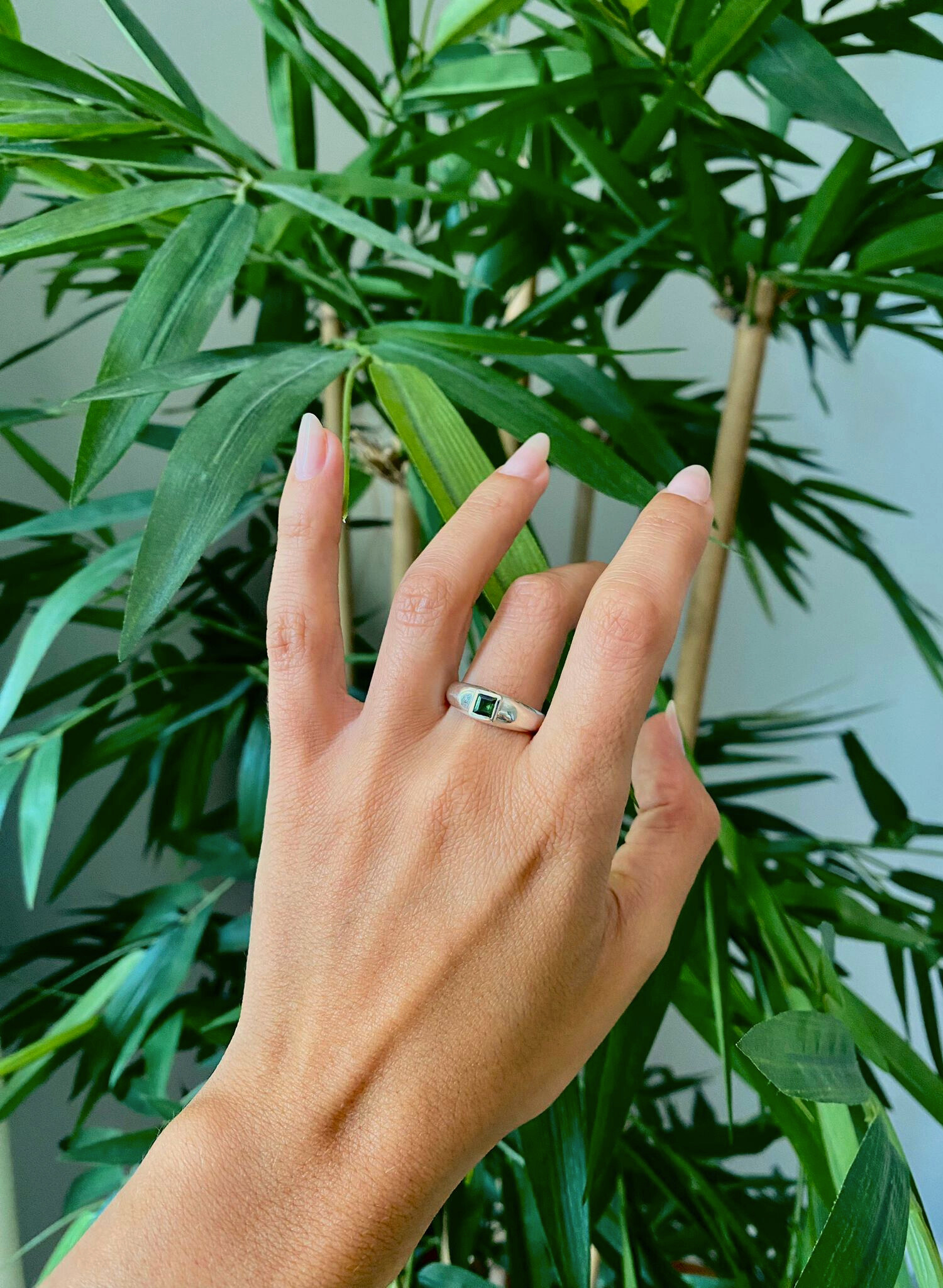 Portez ce bijou comme une caresse de la nature, une source de guérison et de prospérité. La Tourmaline verte rappelle les cycles de la nature et la manière dont nous sommes tous interconnectés dans le grand tissu de la vie. Son vert éclatant, couleur dominante sur les terres de notre planète, représente la végétation luxuriante, la croissance des plantes et la renaissance printanière, symbolisant ainsi l’éveil et la régénération de la vie.