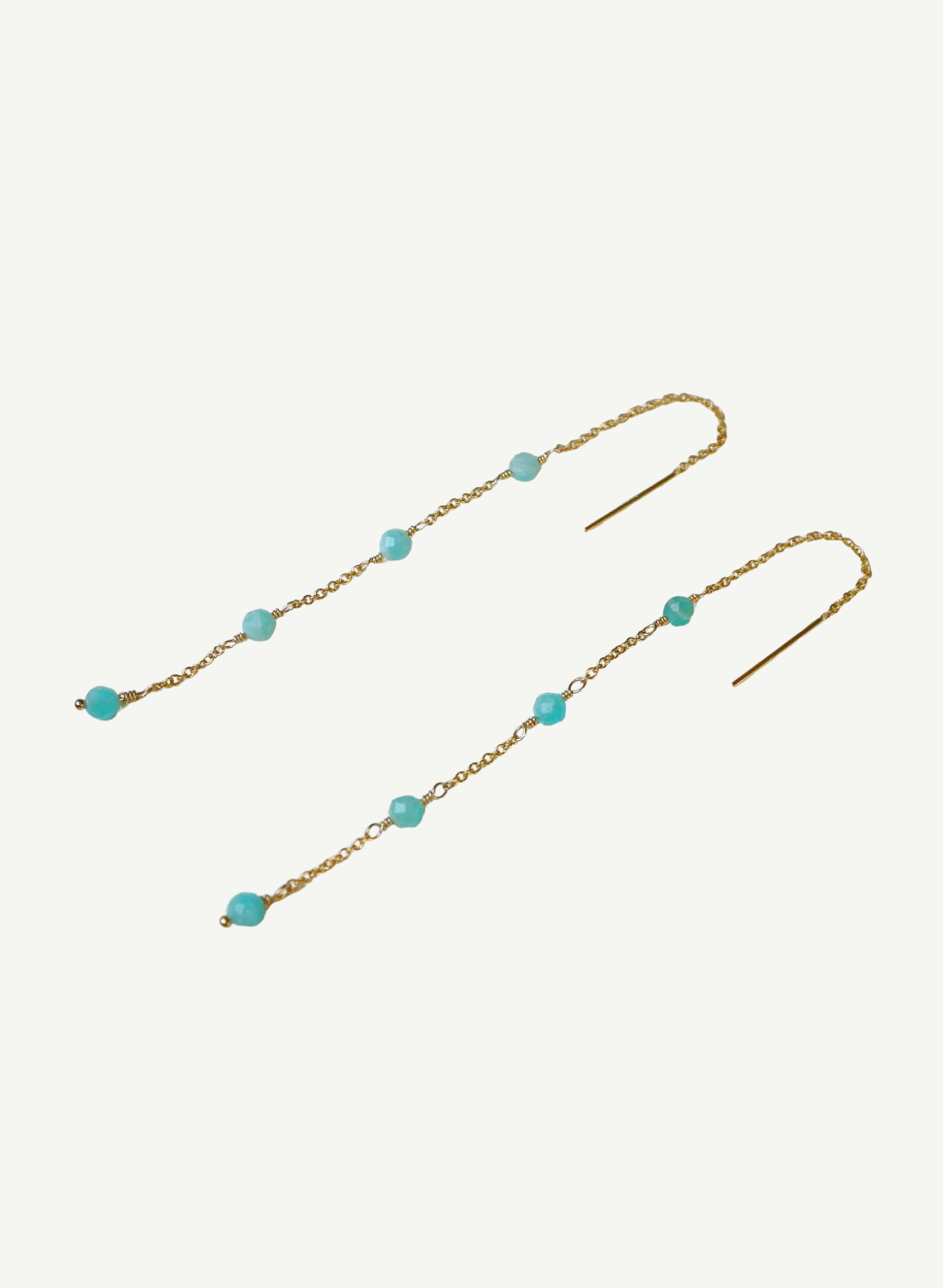 Boucles Chainettes Amazonite Turquoise