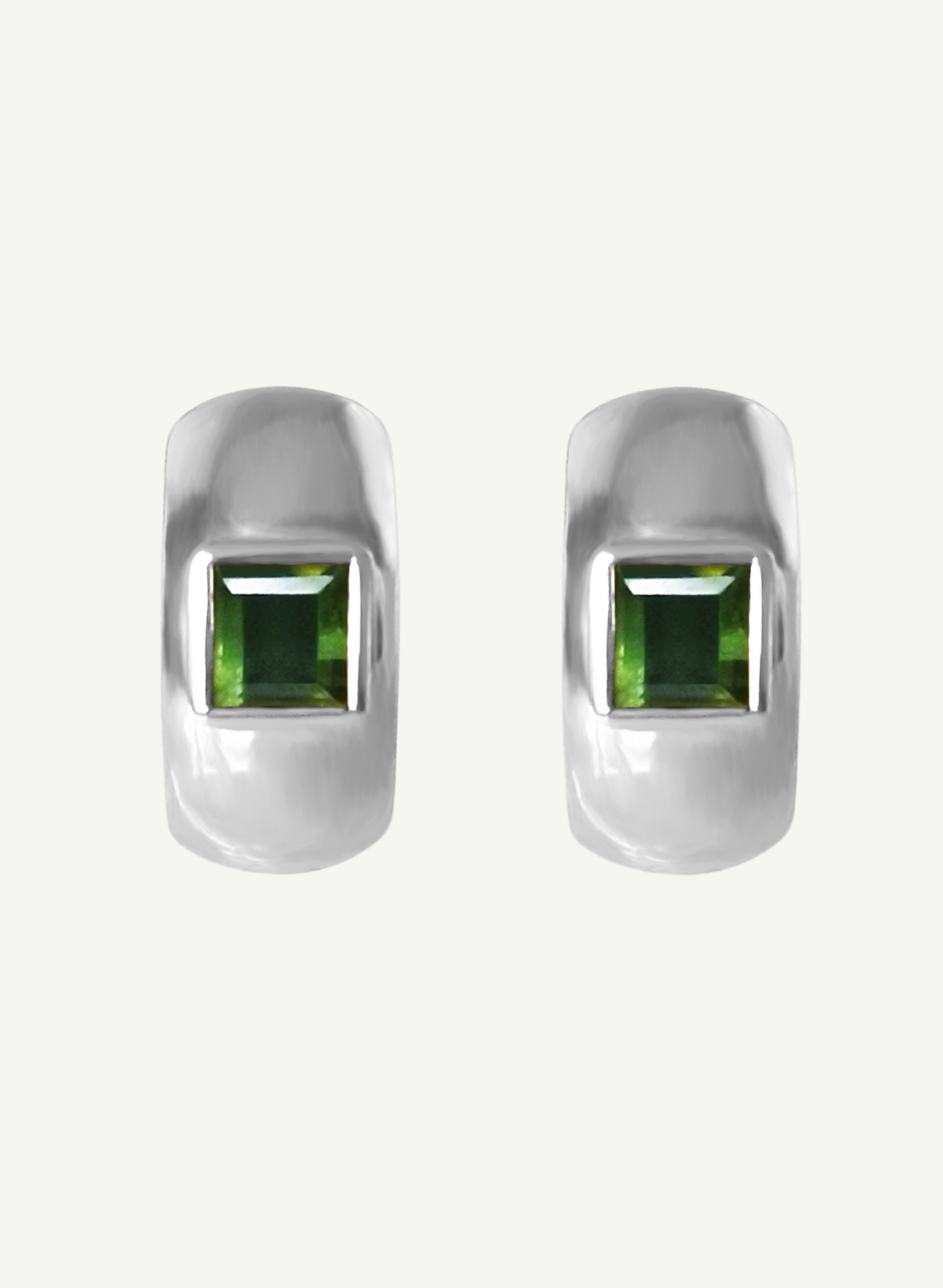 boucles-oreilles-créoles-carré-tourmaline-verte-argent-pierre-fine-gemstone-bijou-femme-Bento-jewelry