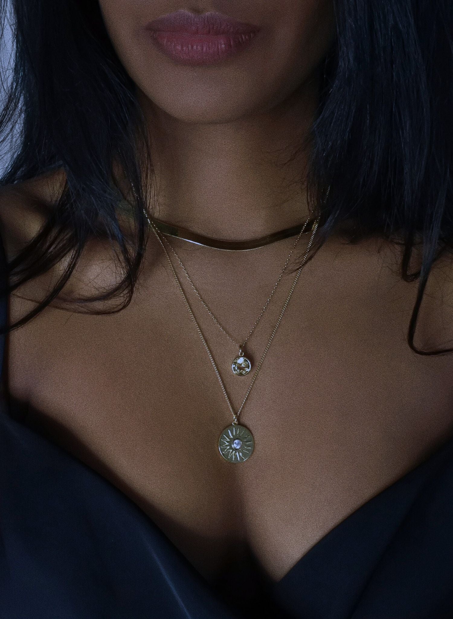 collier-rond-citrine-argent-pierre-fine-gemstone-bijou-femme-Bento-jewelry