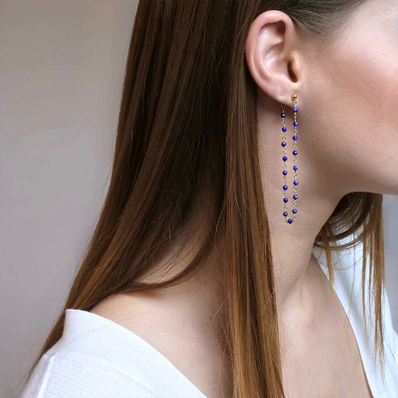 Boucles Ajna Lapis-lazui