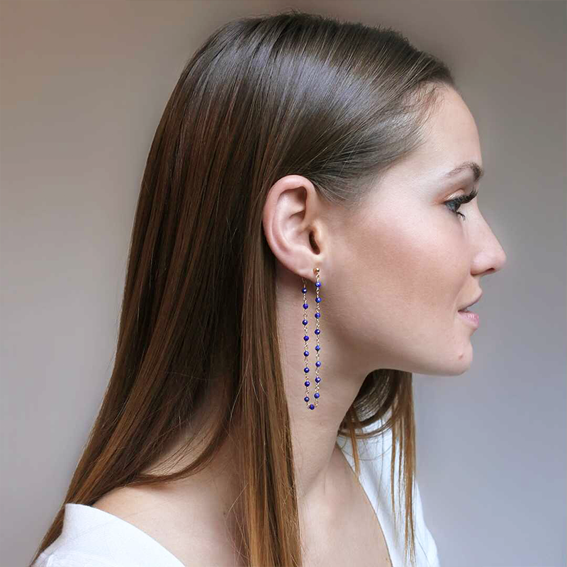 Boucles Ajna Lapis-lazui
