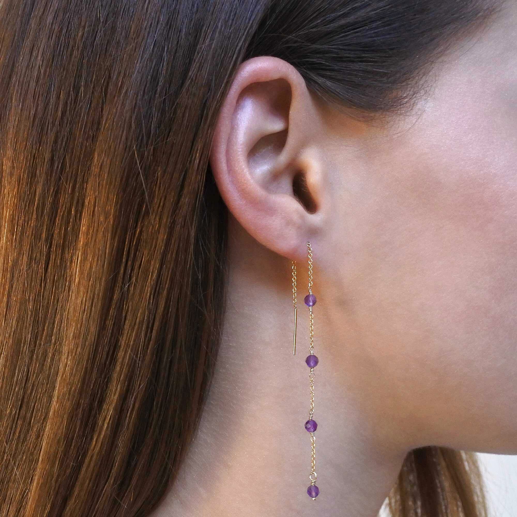 Boucles Chainettes Améthyste
