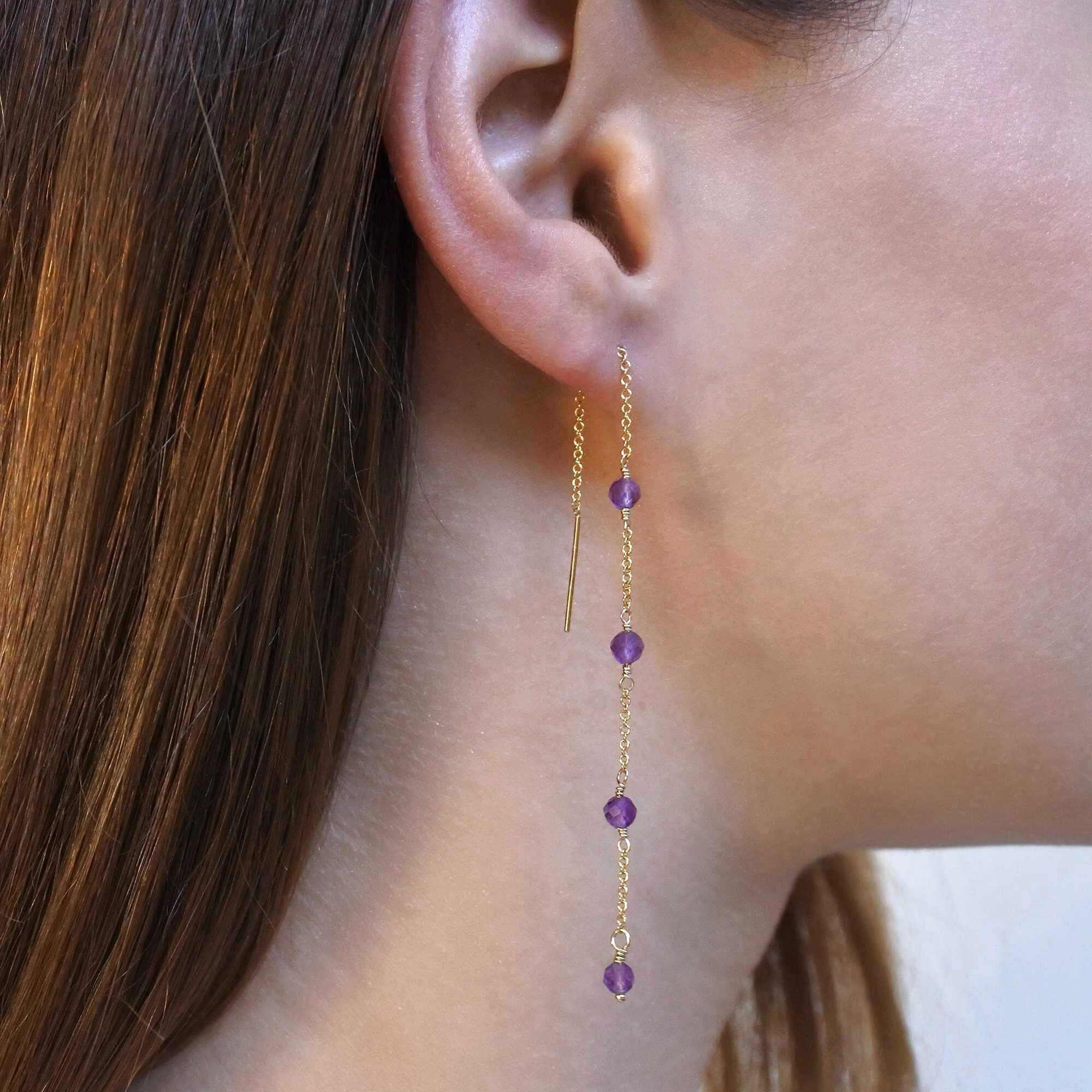 Boucles Chainettes Améthyste