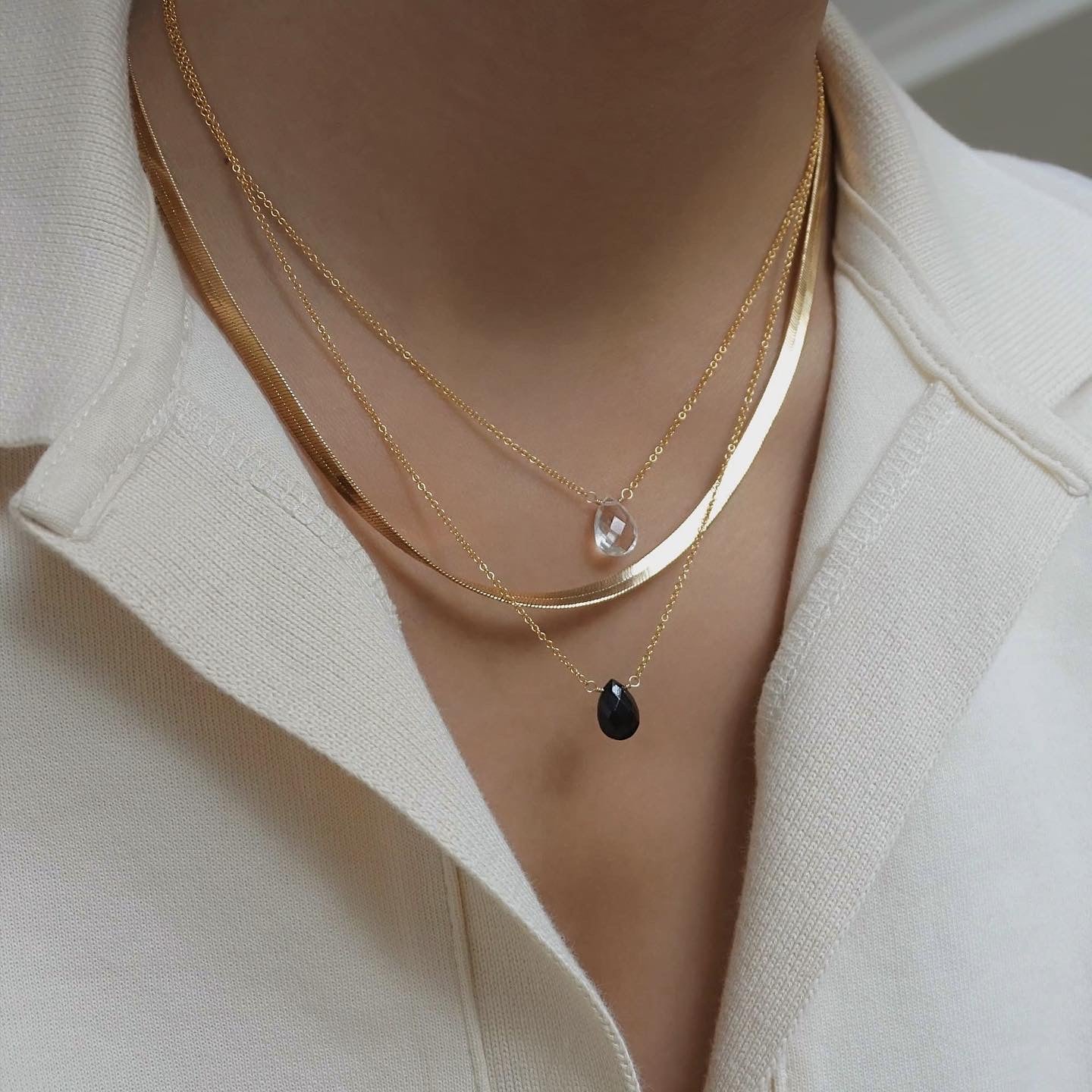 Collier-Goutte-Onyx-bijou-femme-madeinfrance-fait-en-france-Bento-jewelry