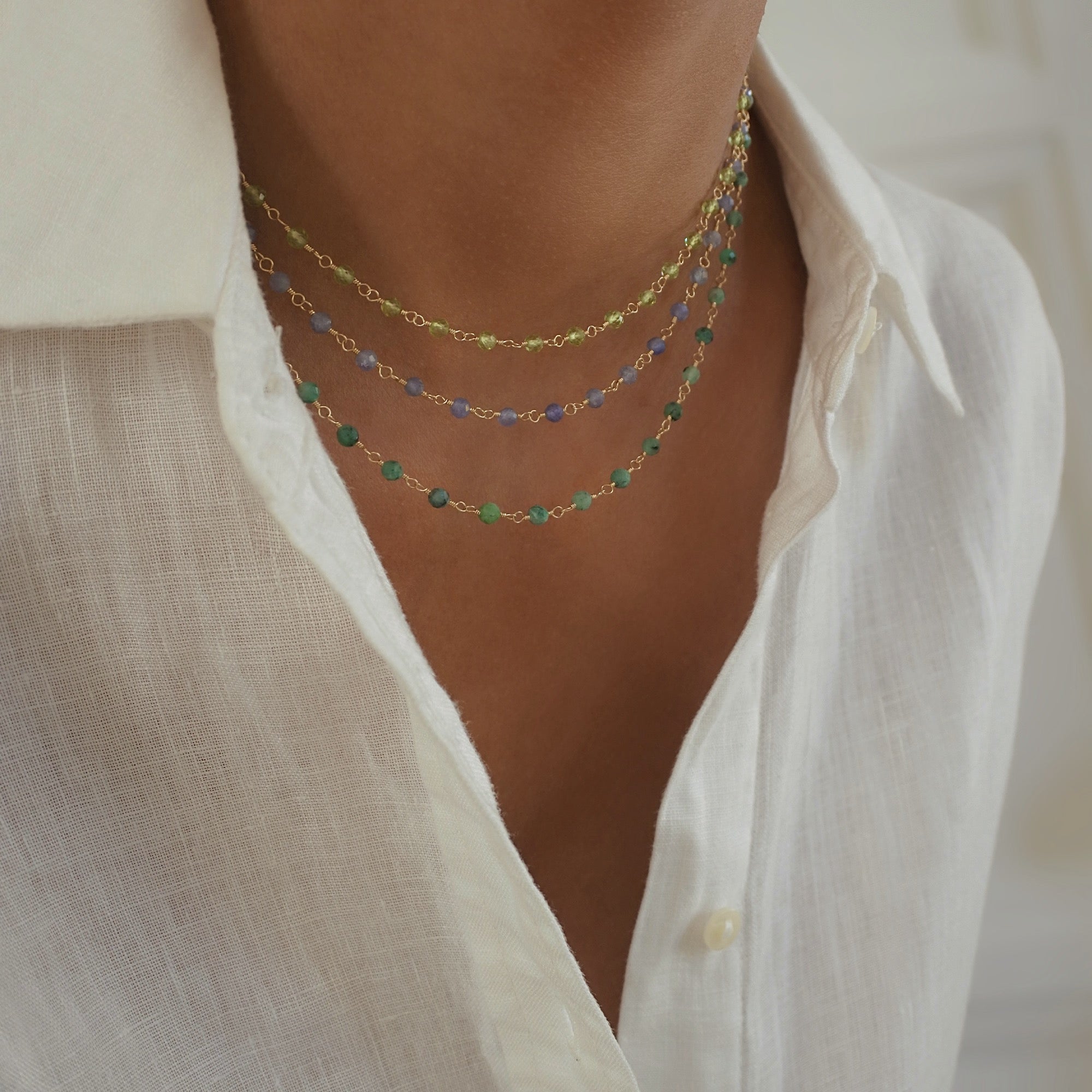 Collier Anahata Peridot