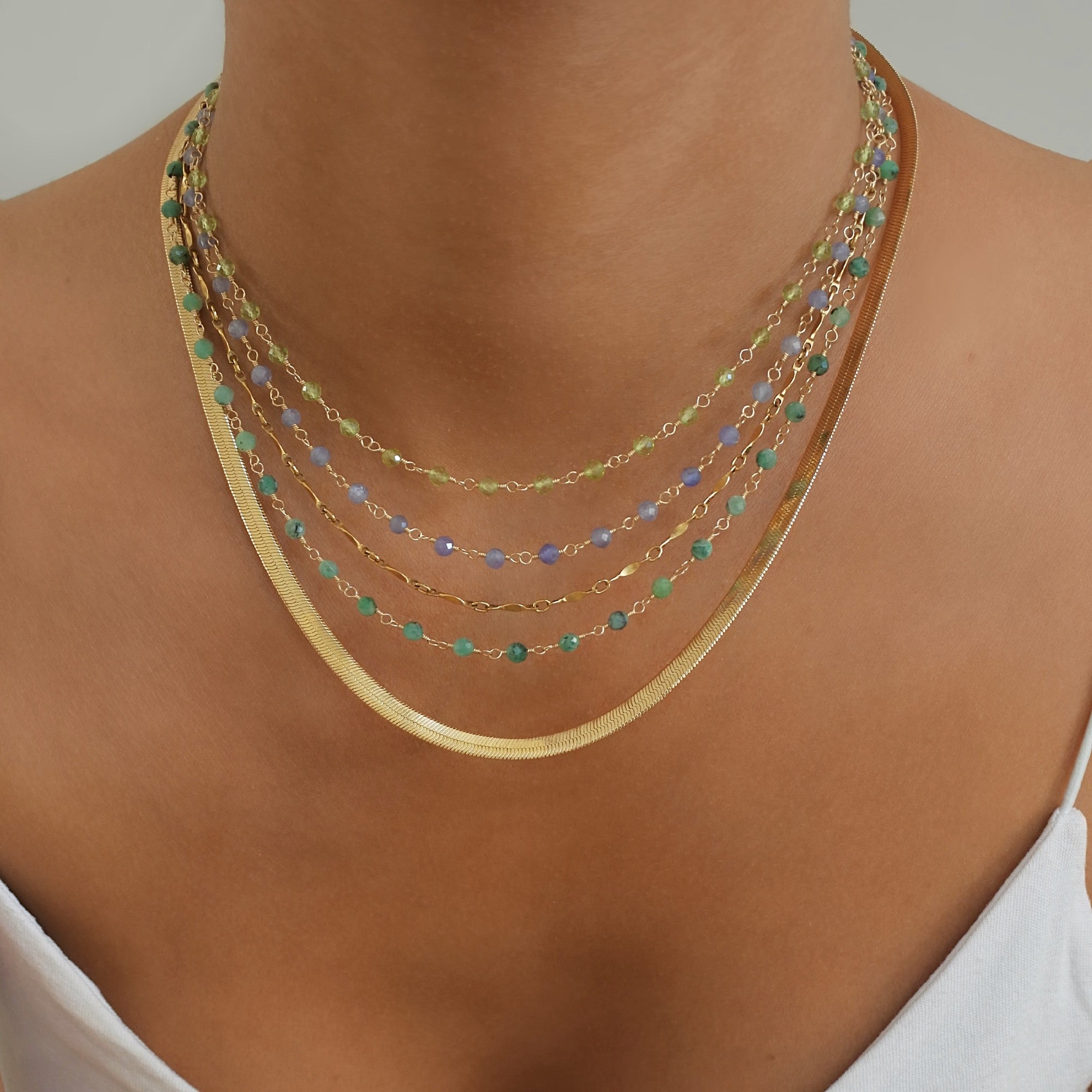 Collier Anahata Peridot