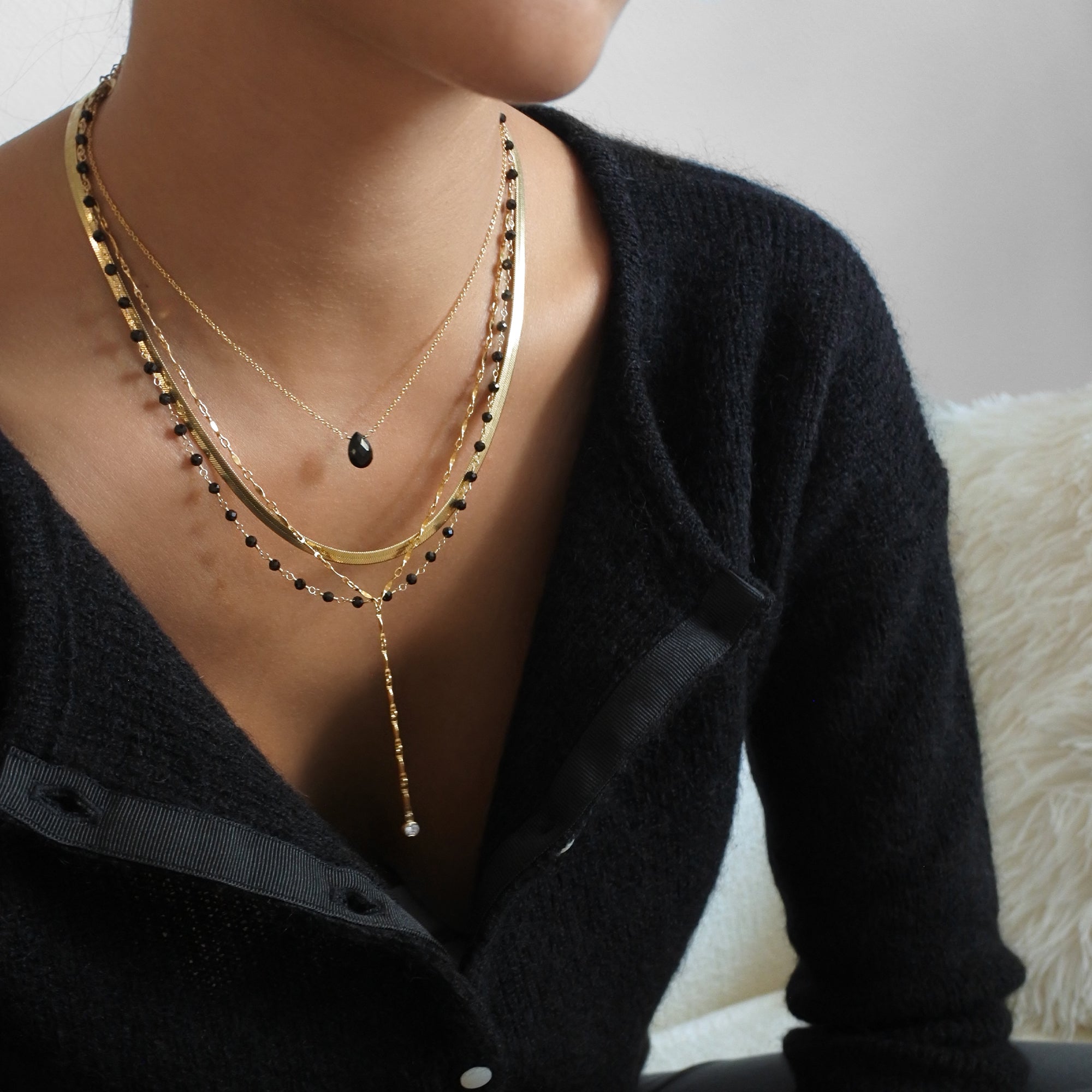 Collier-Goutte-Onyx-bijou-femme-madeinfrance-fait-en-france-Bento-jewelry