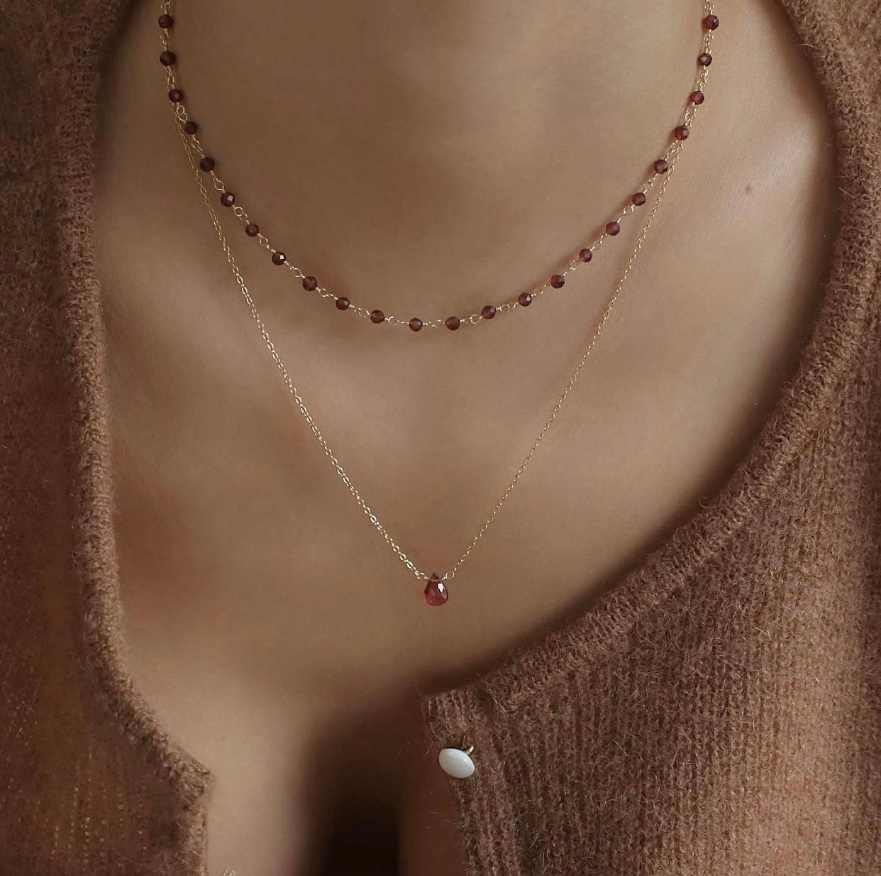 Collier Muladhara Grenat