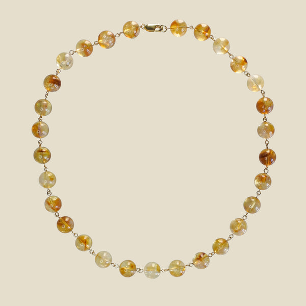 Collier Boules Citrine