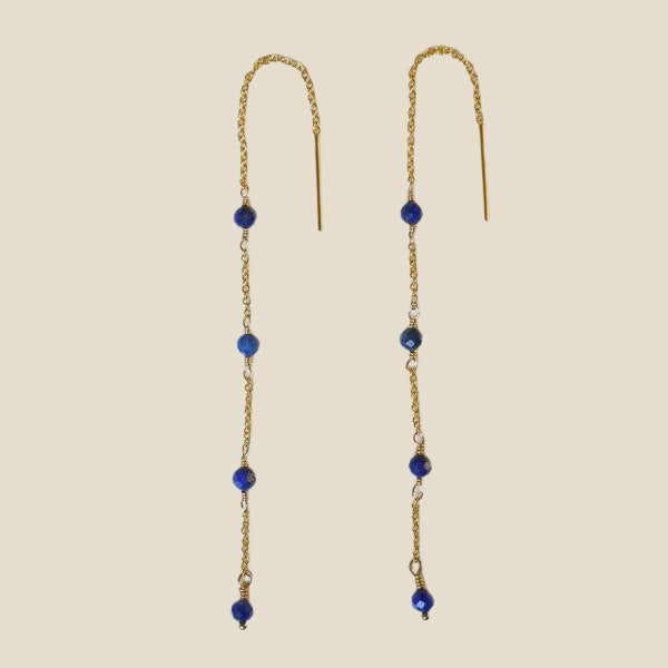Boucles Chainettes Lapis-lazuli
