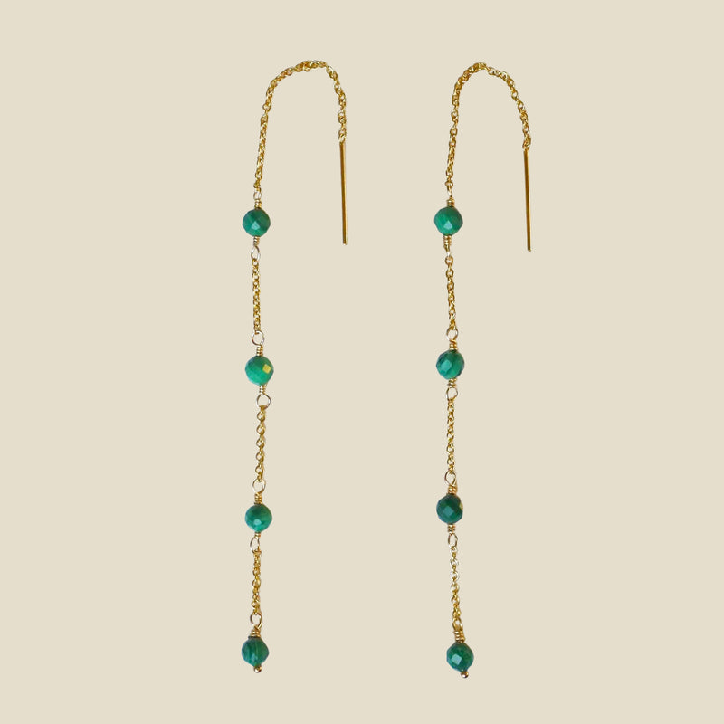 Boucles Chainettes Malachite