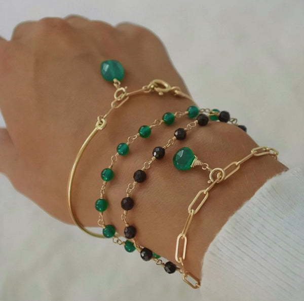 Bracelet Agate Verte