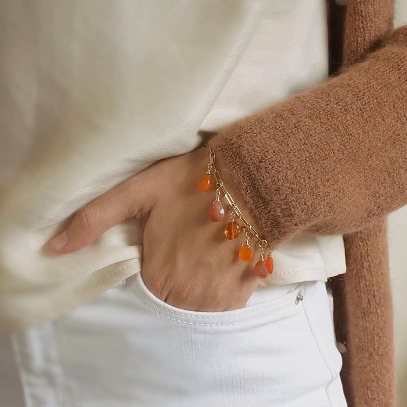 Charm Calcédoine Orange T.5