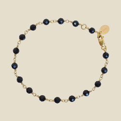 Bracelet Spinelle noire Facettes